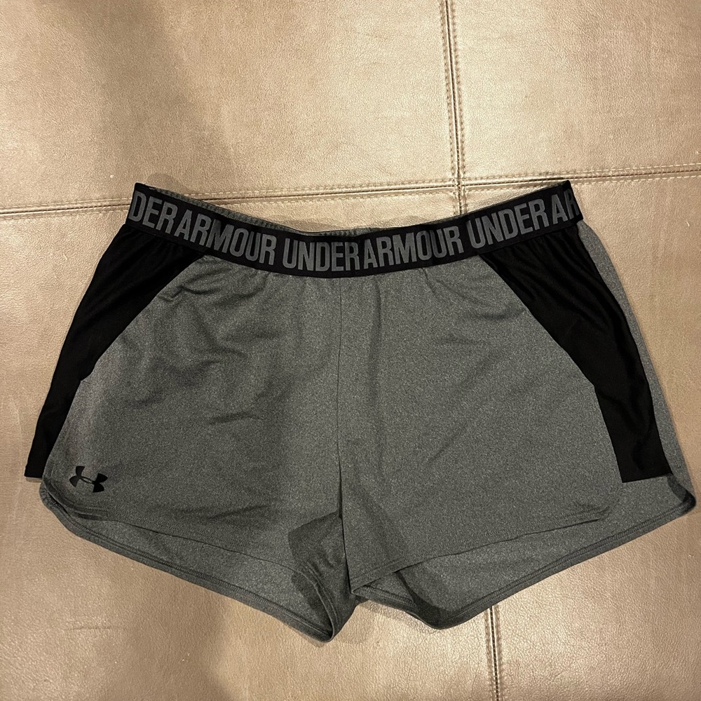 Under Armour Women’s Gray and Black Athletic Shorts